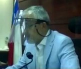 Alonso Arancibia Rodriguez, Juez Presidente del Tribunal Oral Penal de Viña del Mar con Escudo Facial - Octubre 2020